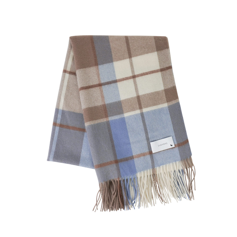 2025新色】カシミヤストール[チェック柄][男女兼用] 60cm×200cm