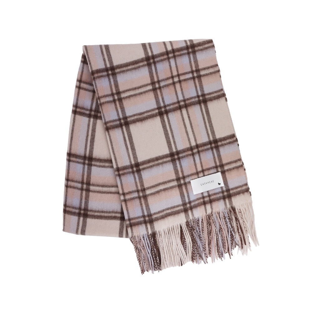 【2025新色】カシミヤストール[チェック柄][男女兼用] 60cm×200cm