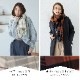 カシミヤストール[チェック柄][男女兼用] 60cm×200cm