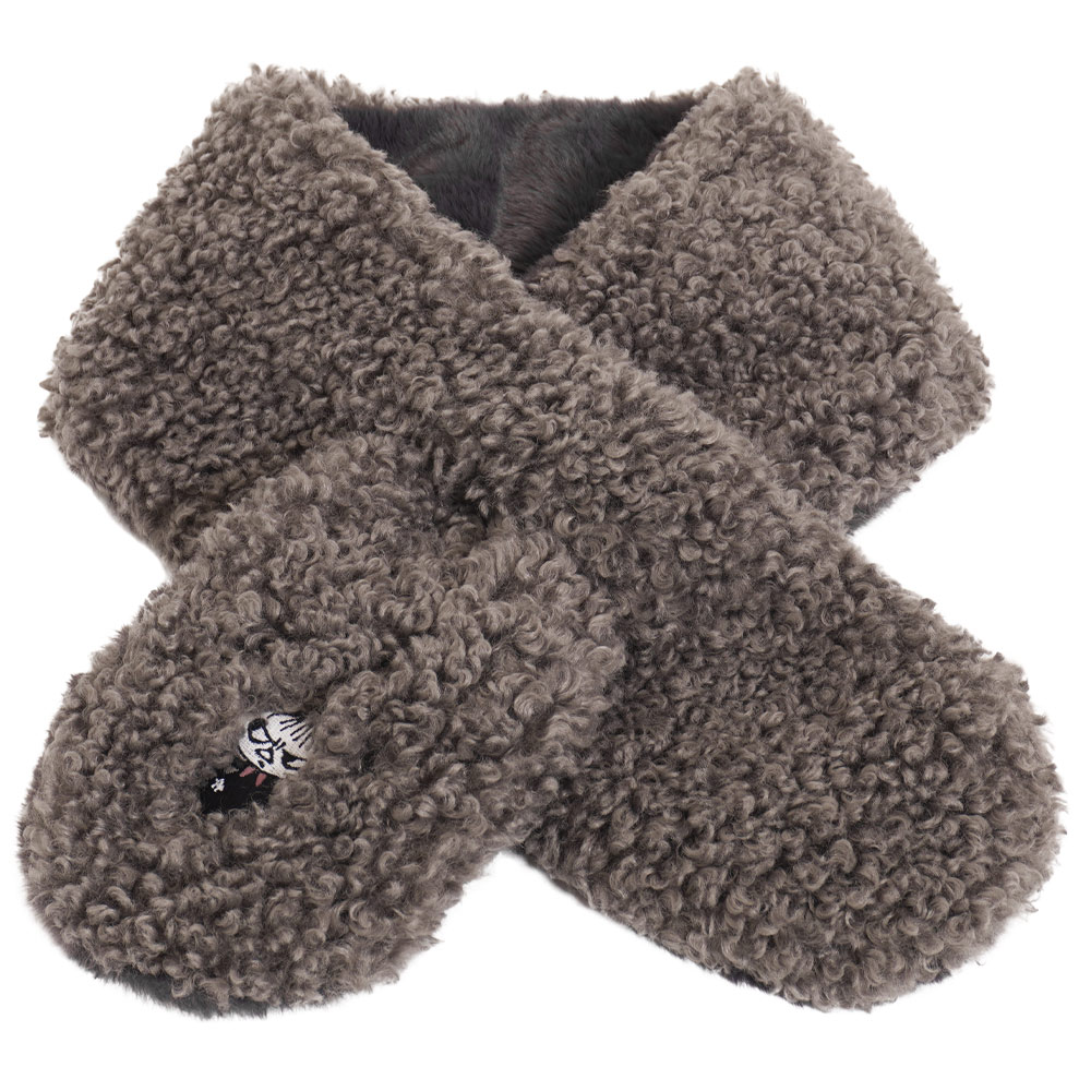 【2025新作】【ムーミンコラボ】エコファーリトルミイ ボア リバーシブル テイペット 12cm×74cm Moomin