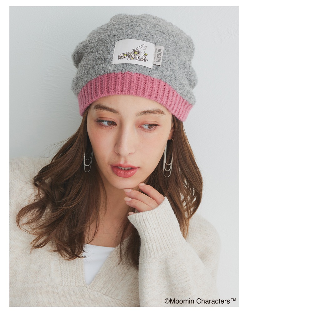 【2025新作】【ムーミンコラボ】ムーミンワッペン付 ニット帽 Moomin