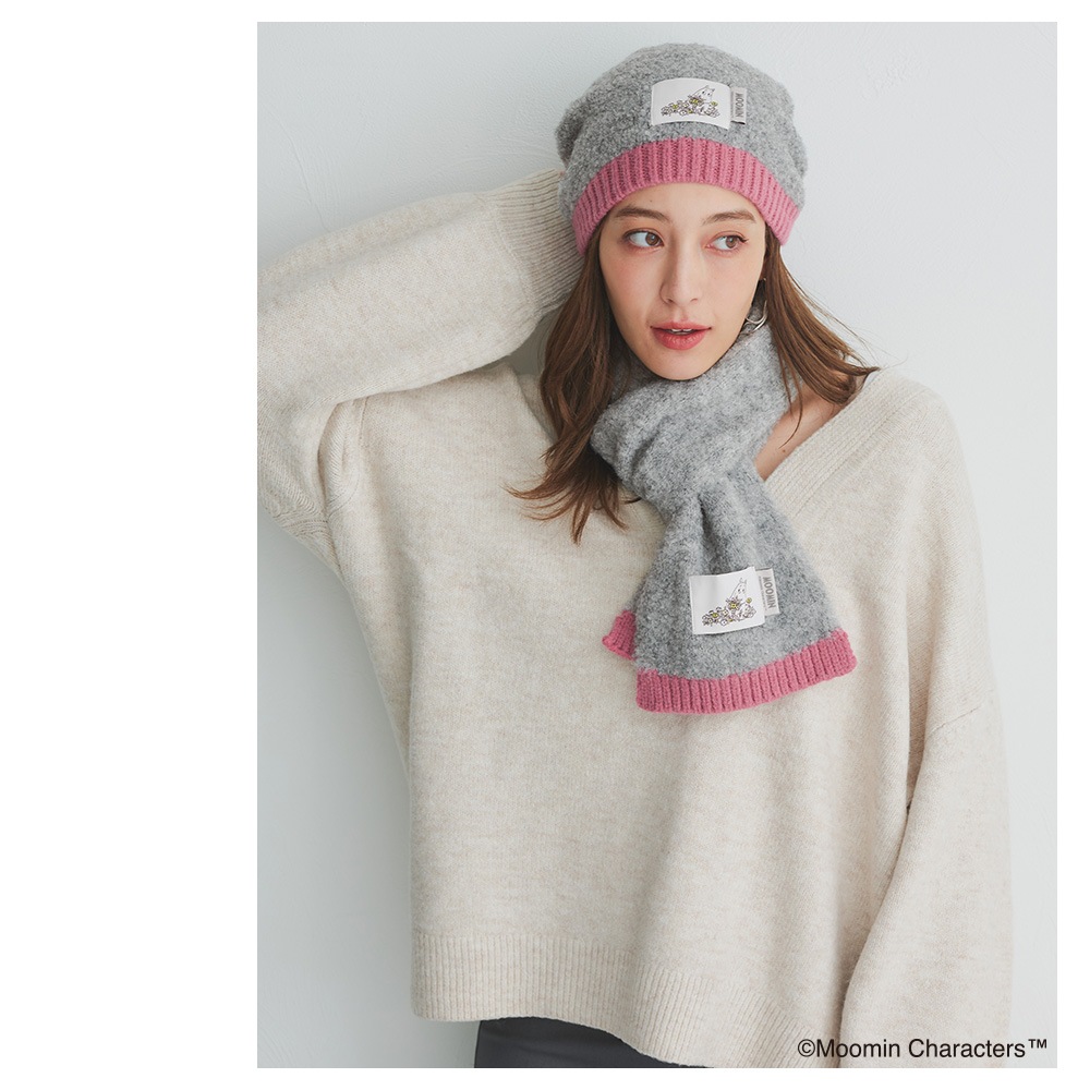 【2025新作】【ムーミンコラボ】ムーミンワッペン付 ニット帽 Moomin