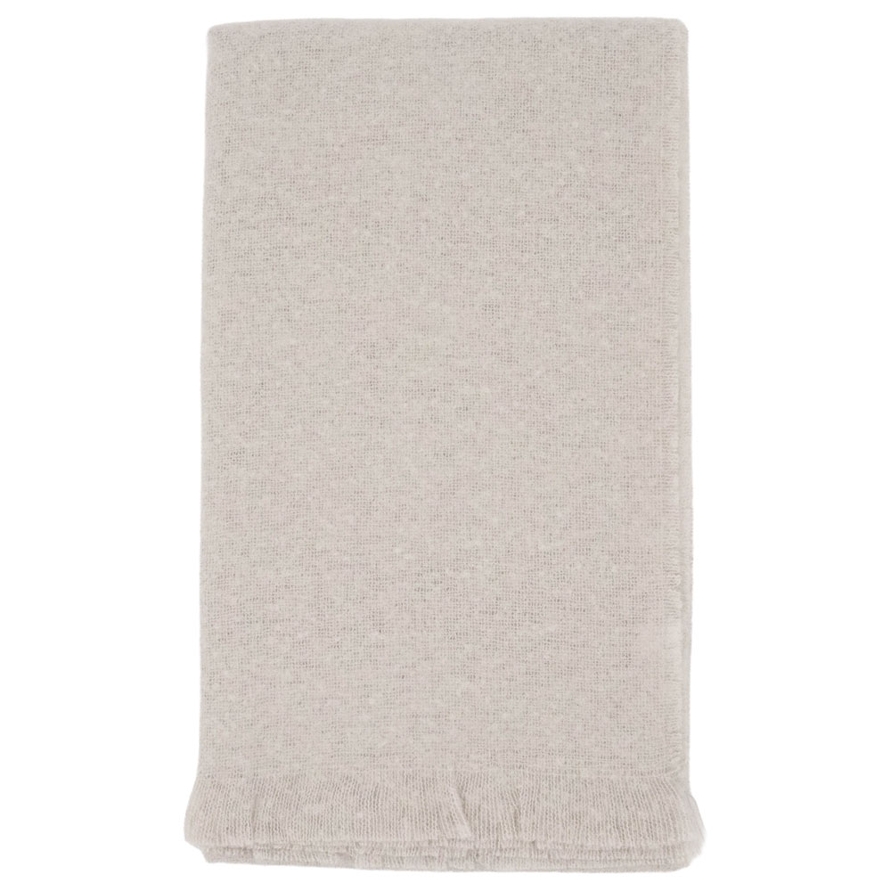 【SALE】ブークレシャギー無地ストール　54cm×188cm