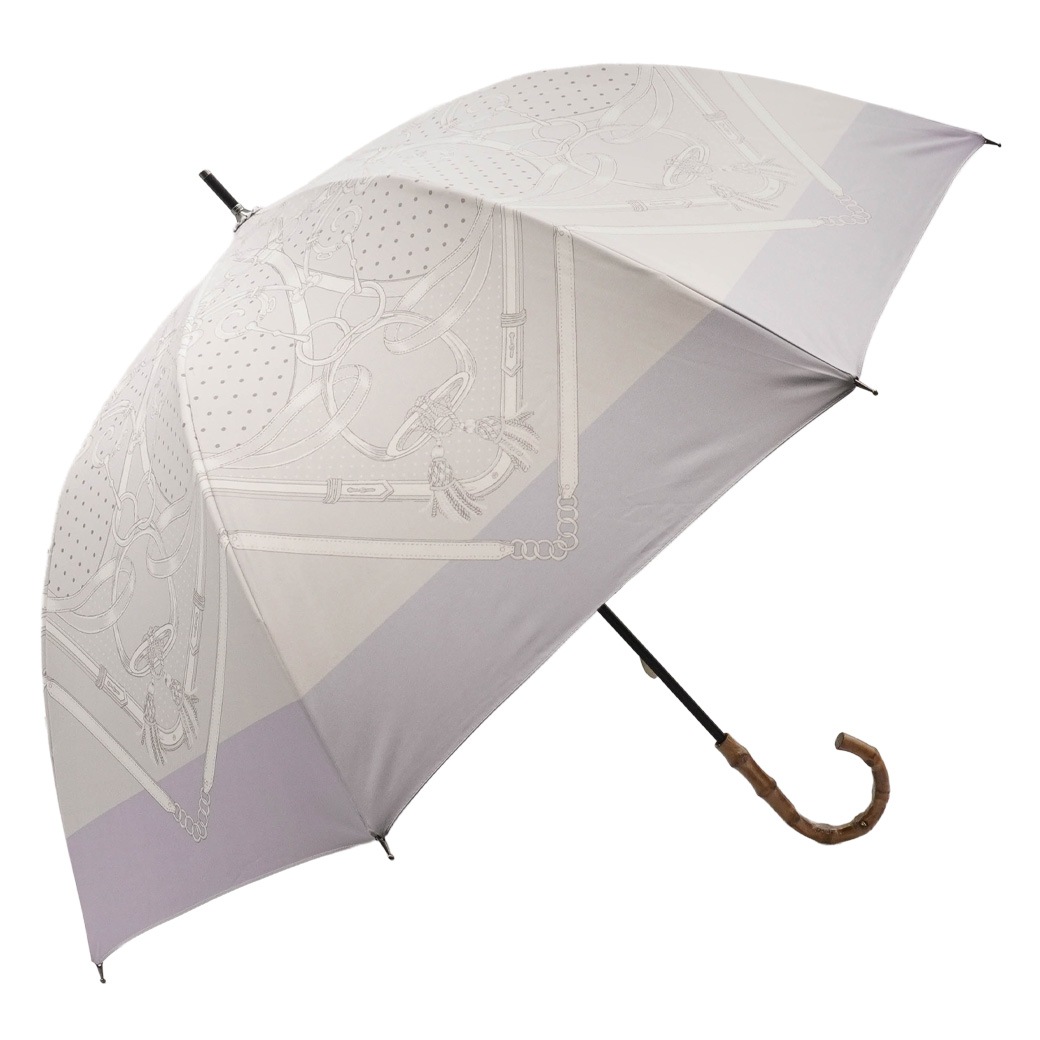 【2026新作】100％完全遮光 日傘/雨傘/晴雨兼用傘 ブラックコーティング 竹製ハンドル バンブーハンドル ショート傘 スカーフ柄 ベルトリボン柄 親骨50cm