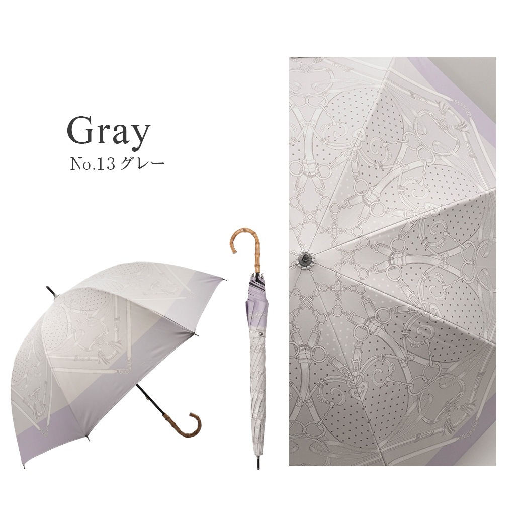 【2026新作】100％完全遮光 日傘/雨傘/晴雨兼用傘 ブラックコーティング 竹製ハンドル バンブーハンドル ショート傘 スカーフ柄 ベルトリボン柄 親骨50cm