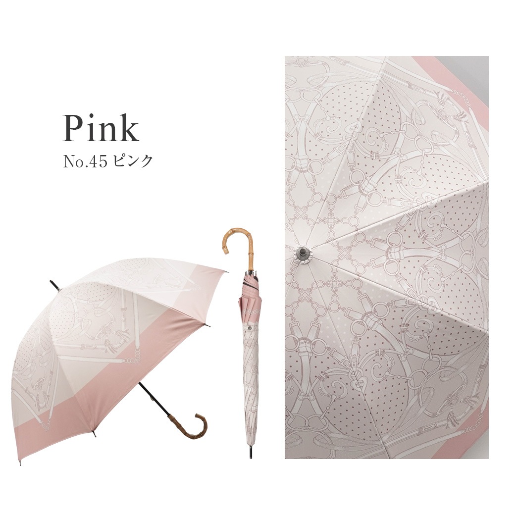 【2026新作】100％完全遮光 日傘/雨傘/晴雨兼用傘 ブラックコーティング 竹製ハンドル バンブーハンドル ショート傘 スカーフ柄 ベルトリボン柄 親骨50cm