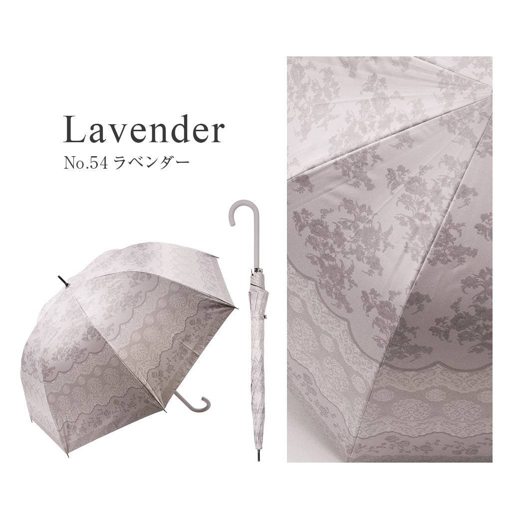 【2026新作】100％完全遮光 日傘/雨傘/晴雨兼用傘 ブラックコーティング ジャンプ傘 レース柄 親骨58cm
