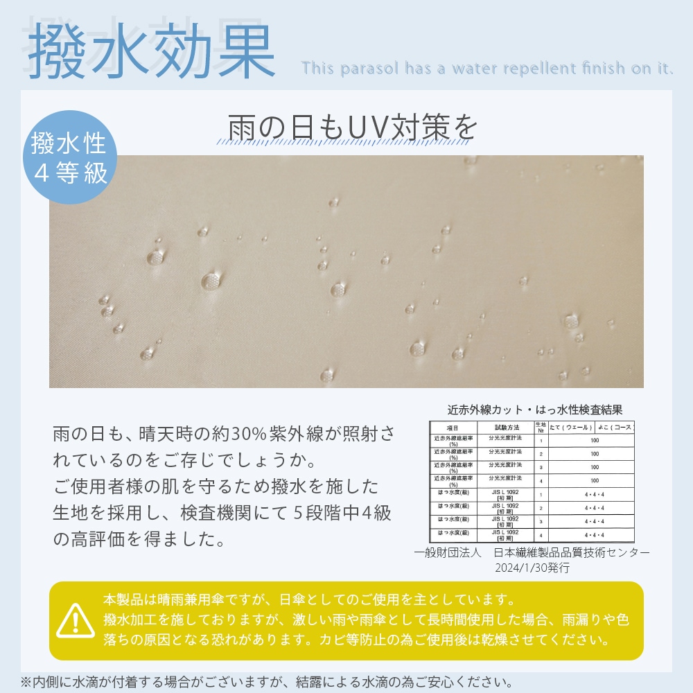 【再入荷】【新色ラベンダー追加】【軽量スリム三段折りたたみ傘】 100％完全遮光 日傘/雨傘/晴雨兼用傘 折りたたみ傘 uchimizu(ウチミズ) フリル 親骨51cm