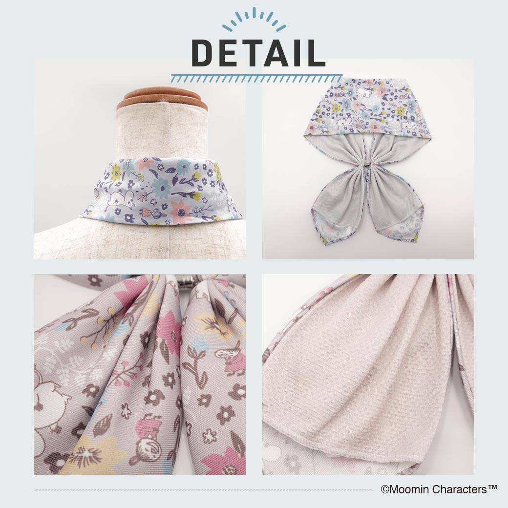 【2026新作】【ムーミンコラボ】 ひんやりワンタッチスカーフ　小さな幸せ 10cm×75cm(加工後) Moomin【ムーミン対象商品B】