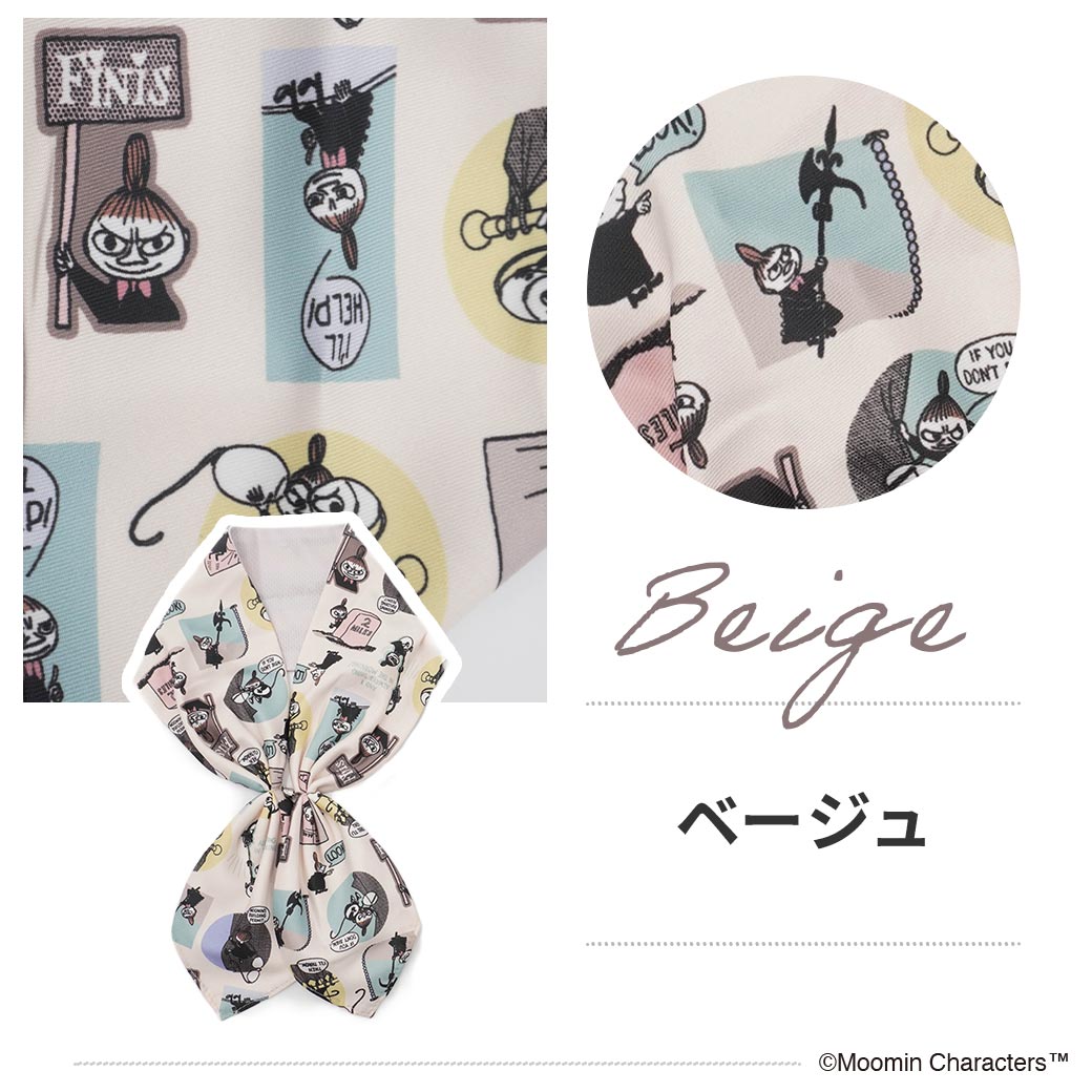【2026新作】【ムーミンコラボ】 ひんやりワンタッチスカーフ　リトルミイバッジ 10cm×75cm(加工後) Moomin【ムーミン対象商品B】