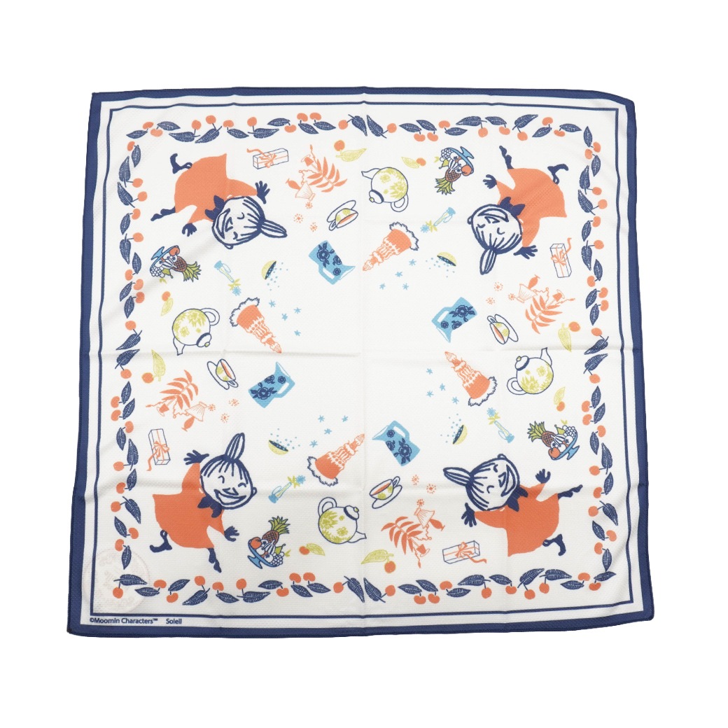 【2026新作】【ムーミンコラボ】 ひんやりスカーフ　リトルミイパーティ 53cm×53cm Moomin【ムーミン対象商品B】