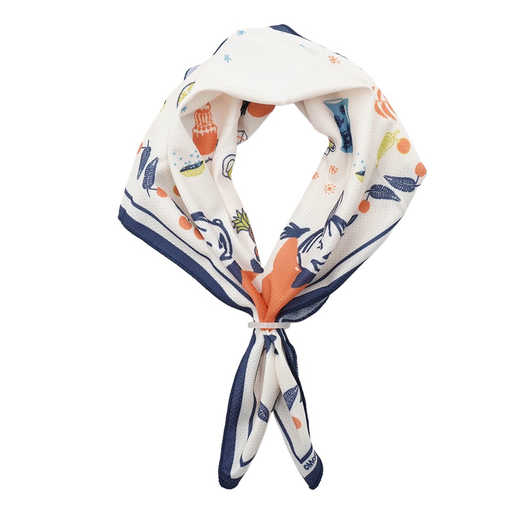 【2026新作】【ムーミンコラボ】 ひんやりスカーフ　リトルミイパーティ 53cm×53cm Moomin【ムーミン対象商品B】