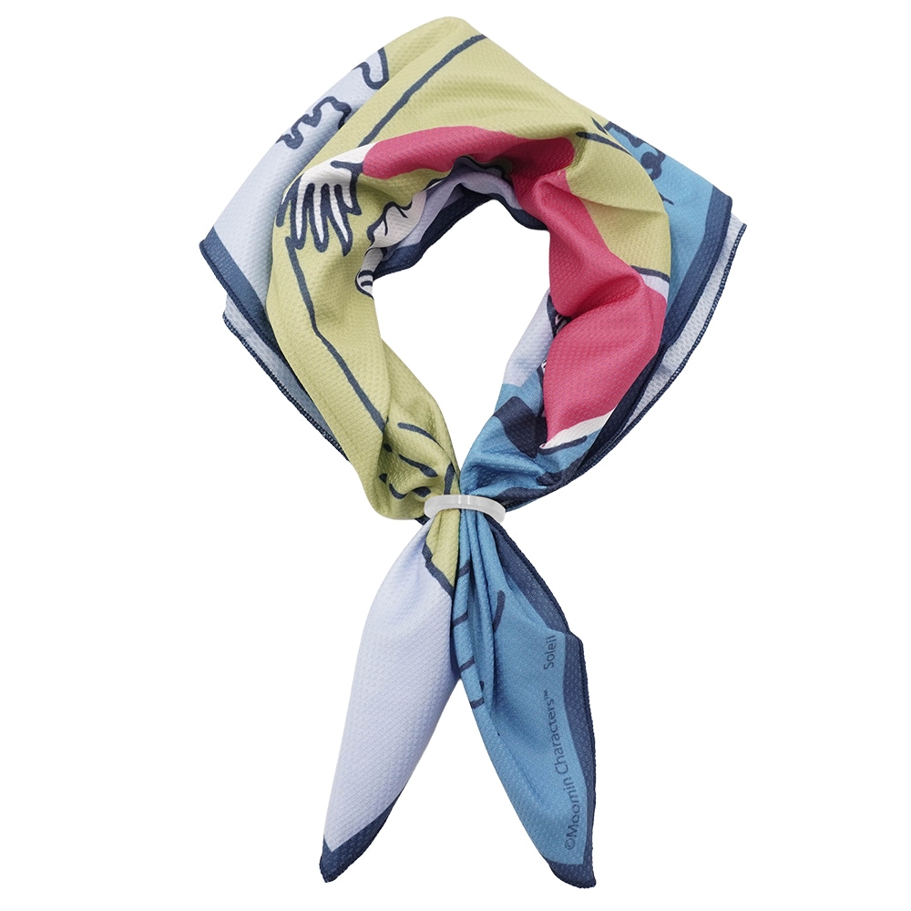 【2026新作】【ムーミンコラボ】 ひんやりスカーフ　コミックス 53cm×53cm Moomin【ムーミン対象商品B】