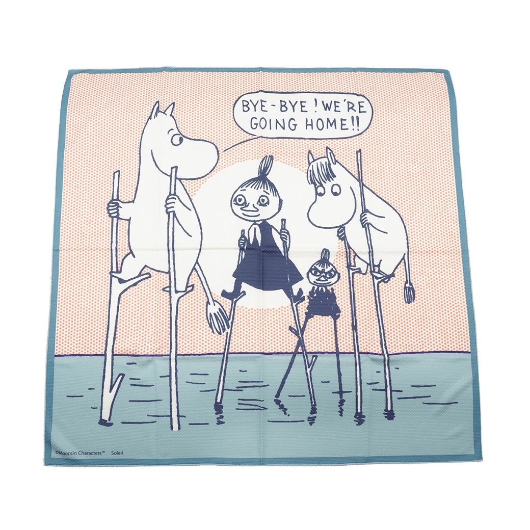 【2026新作】【ムーミンコラボ】 ひんやりスカーフ　コミックス 53cm×53cm Moomin【ムーミン対象商品B】