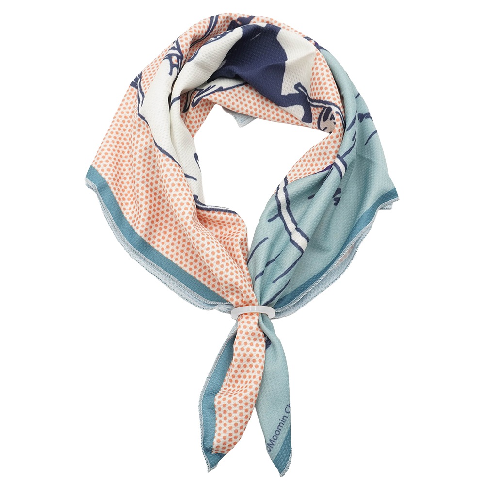 【2026新作】【ムーミンコラボ】 ひんやりスカーフ　コミックス 53cm×53cm Moomin【ムーミン対象商品B】