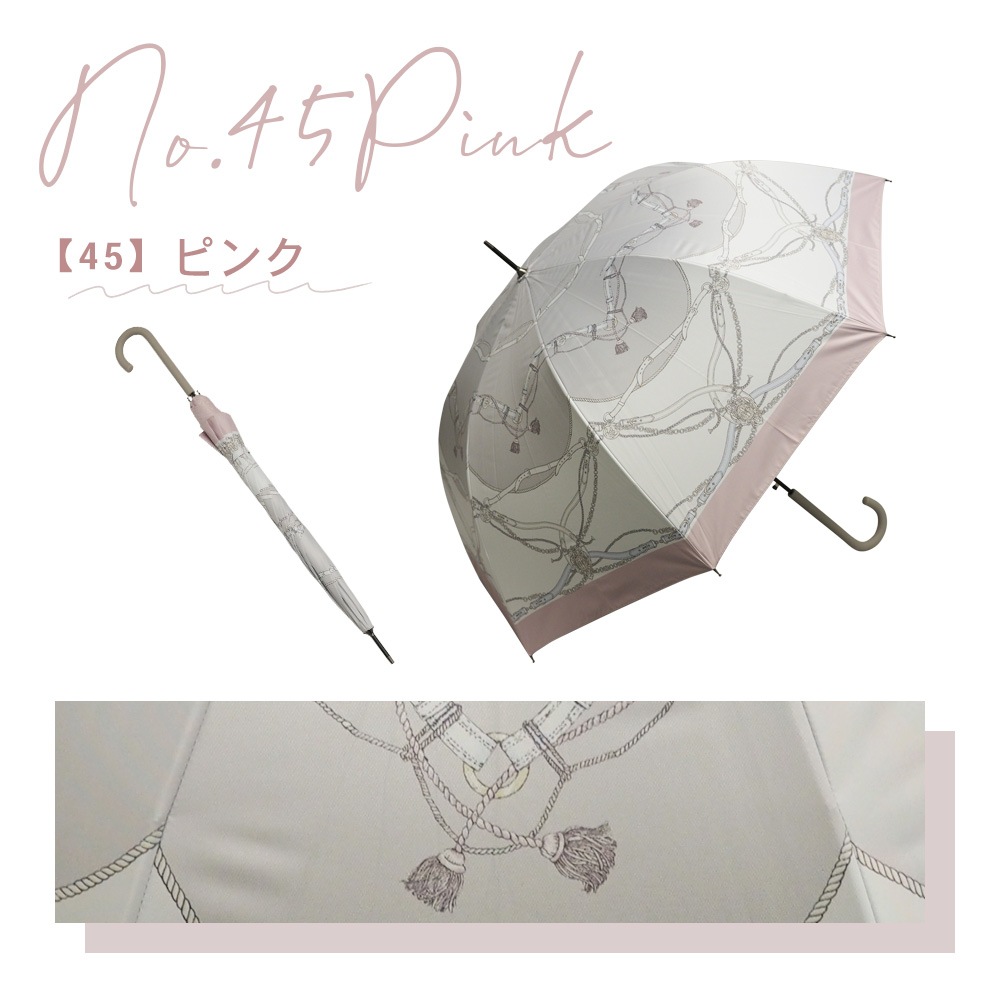 【2025新作】100％完全遮光 日傘/雨傘/晴雨兼用傘 ブラックコーティング ジャンプ傘 スカーフ柄 親骨58cm