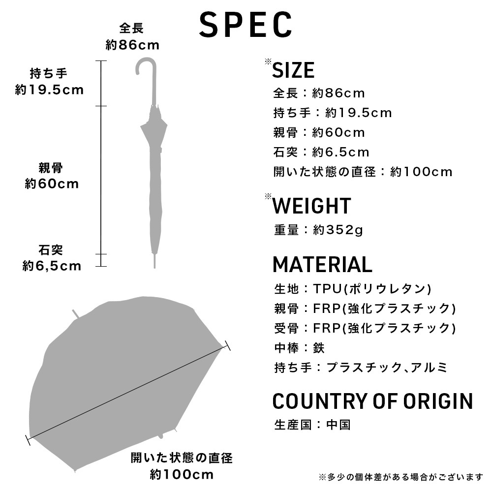 【2025新作】【ムーミンコラボ】半透明 雨傘 長傘 手開き マルチ柄 リトルミイ ニョロニョロ 親骨60cm