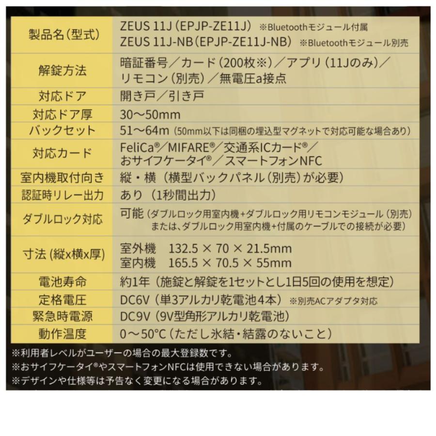 原状回復 ZEUS 11J-NB EPIC 【当店在庫品】 開き戸/引き戸 対応 アプリ
