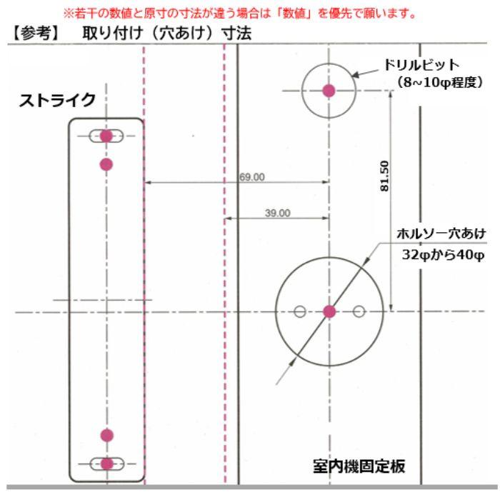 H-N51（エイチエヌ・ファイブワン）ACS-BH2 セット販売 引き戸 用 室内機縦型 非常キー付き 電子錠　デジタルロック スライドドア オートロック