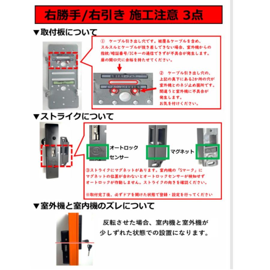 H-N51（エイチエヌ・ファイブワン）ACS-BH2 セット販売 引き戸 用 室内機縦型 非常キー付き 電子錠　デジタルロック スライドドア オートロック