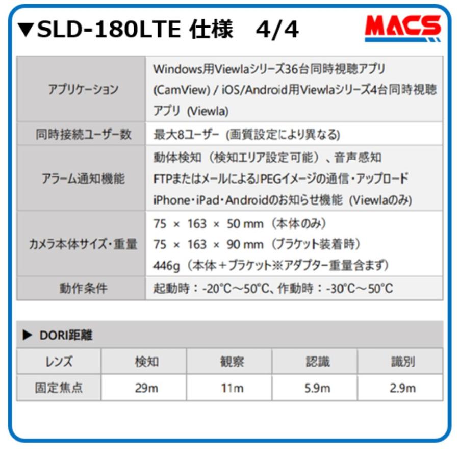 SLD-180LTE 「技適取得済み」SIM SDカード実装済み販売 日本製 モバイル通信 SIM カメラ LTE対応　屋外用 IPカメラ