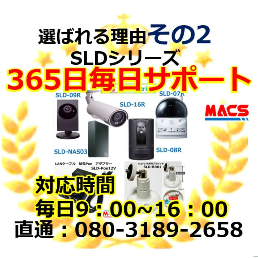 SLD-07R タイプ：N 温度計無しモデル（カメラ + SLD-BR01 セット品）在庫あり 反転取付が簡単！フルHD IPネットワークカメラ