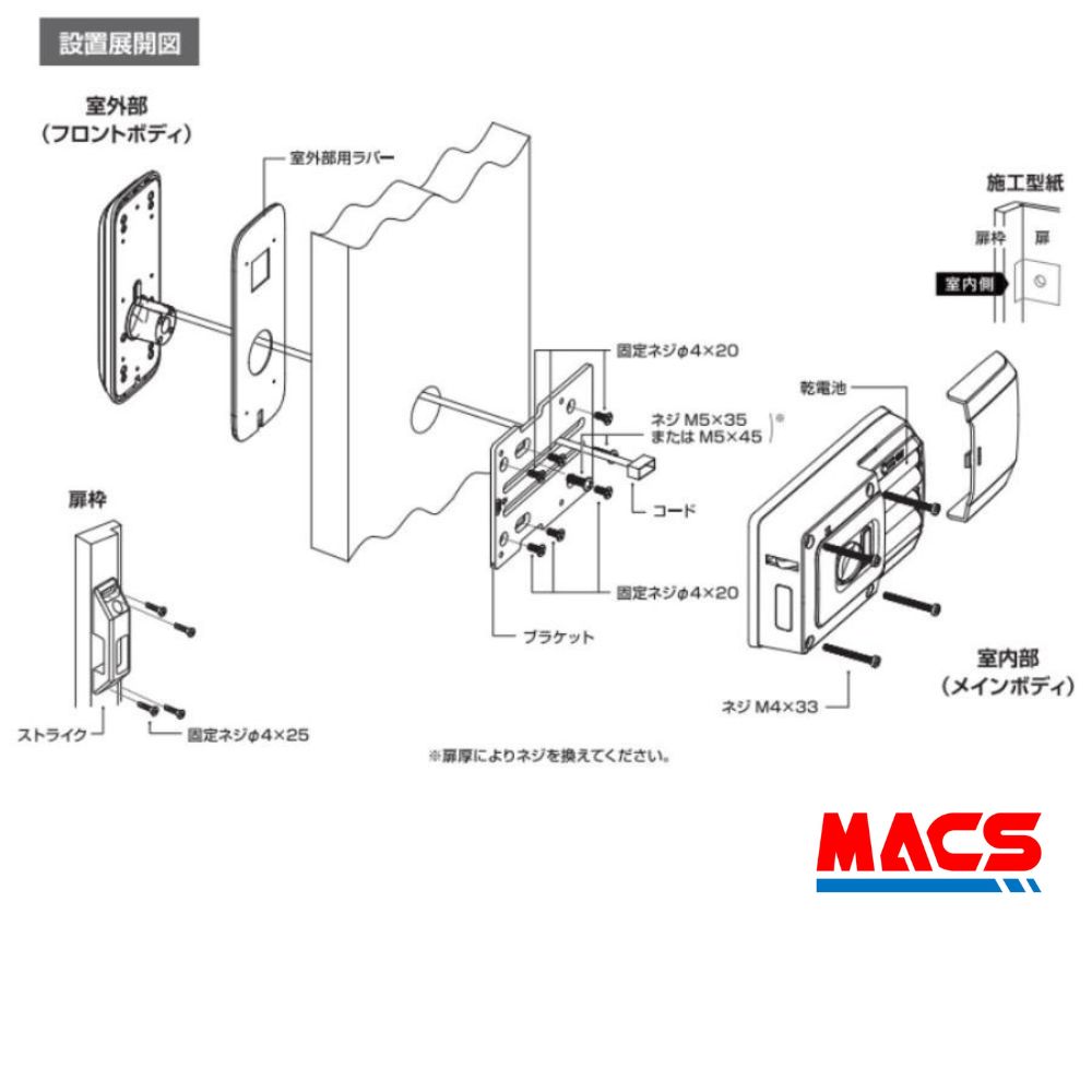 GRT-301T リモコン1個 室内機横型 コスパ マルチ解錠　電子錠 (暗証番号,ICキー,リモコン) 東邦金属　TOHO