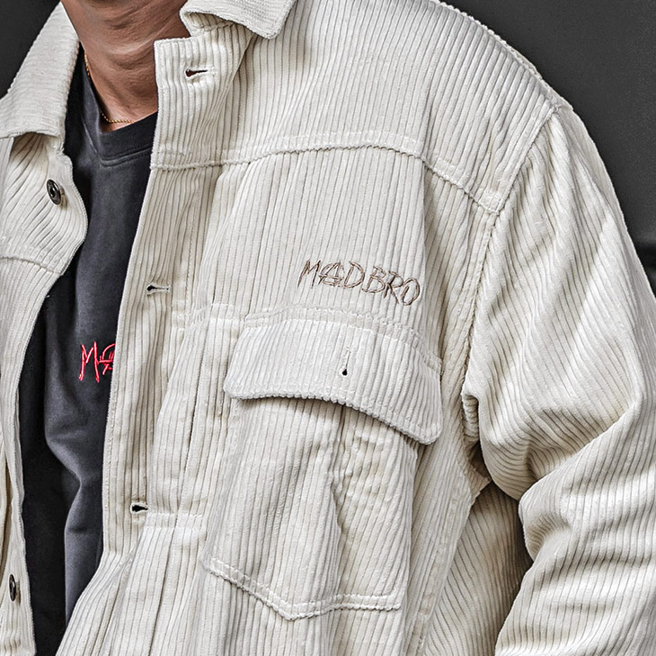 Logo Embroidery Corduroy JKT