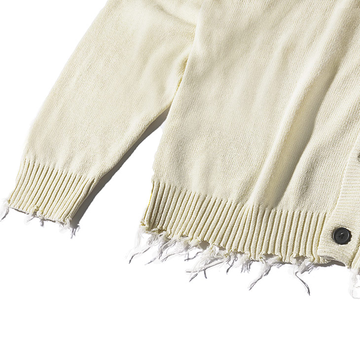 Damage Cotton Big Cardigan