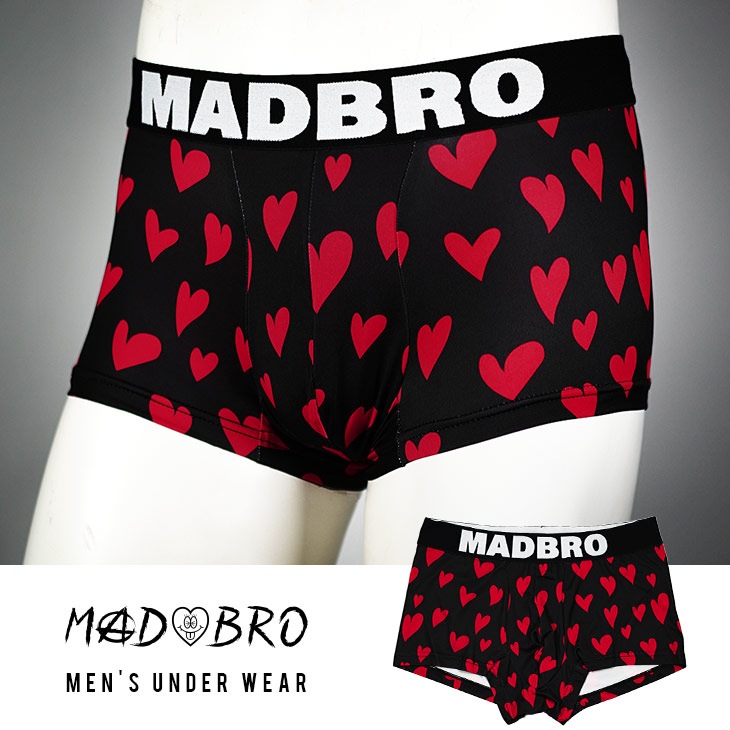 【MADBROオリジナルコンドーム付き】 Heart Patterned Under Wear （Men'ｓ） アンダーウェア