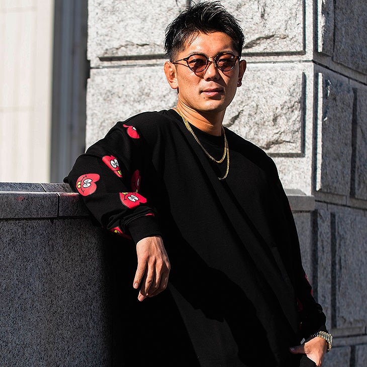 Heart logo total pattern Sweatshirt