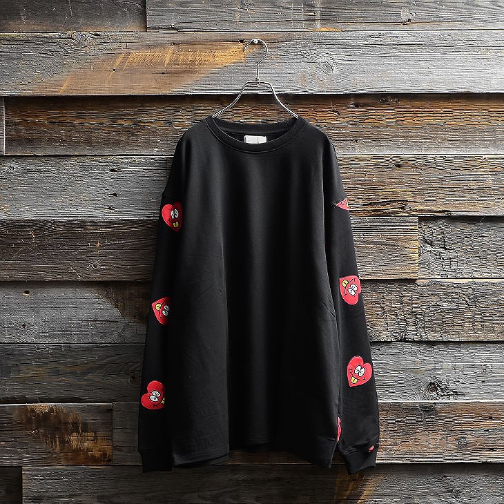 Heart logo total pattern Sweatshirt