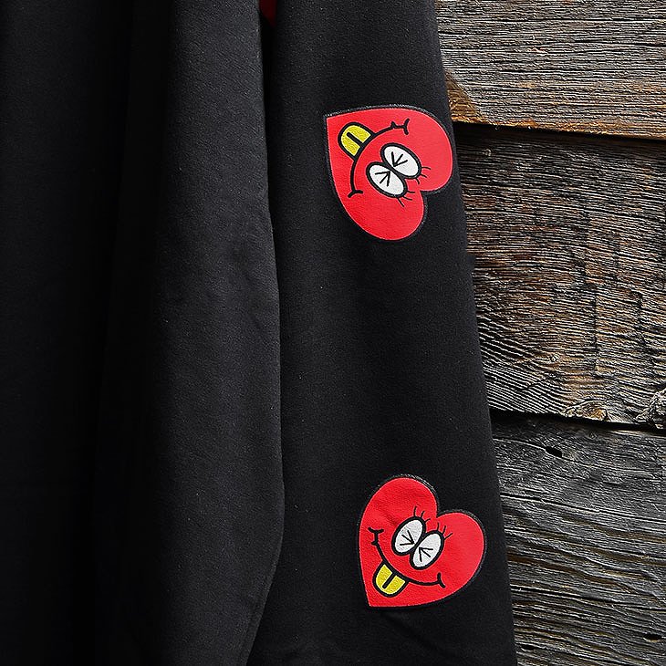 Heart logo total pattern Sweatshirt