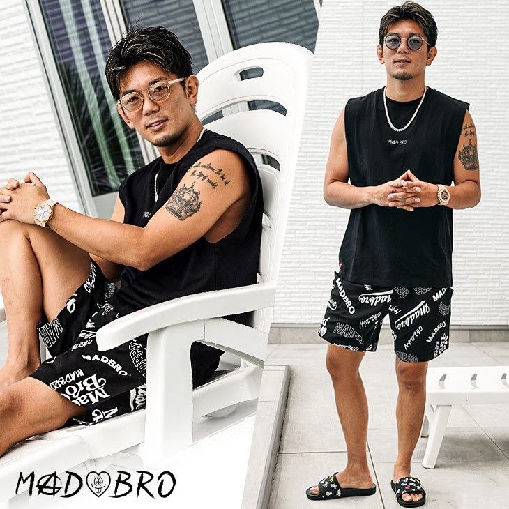 【Logo Maniac】Pattern Swim Shorts