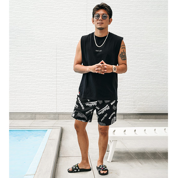 【Logo Maniac】Pattern Swim Shorts