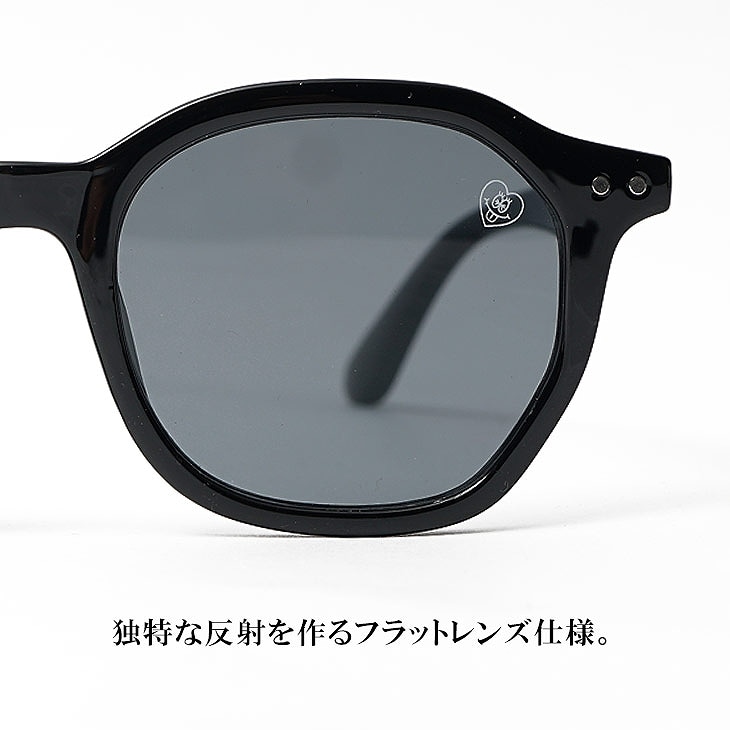 Four Studs Flat Lens Sunglasses