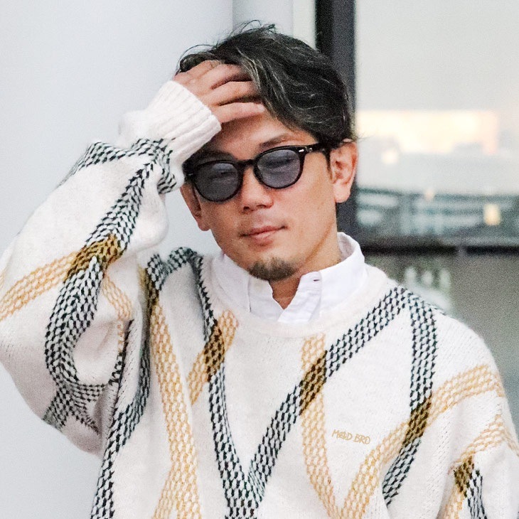 Checked Mohair Style Knit