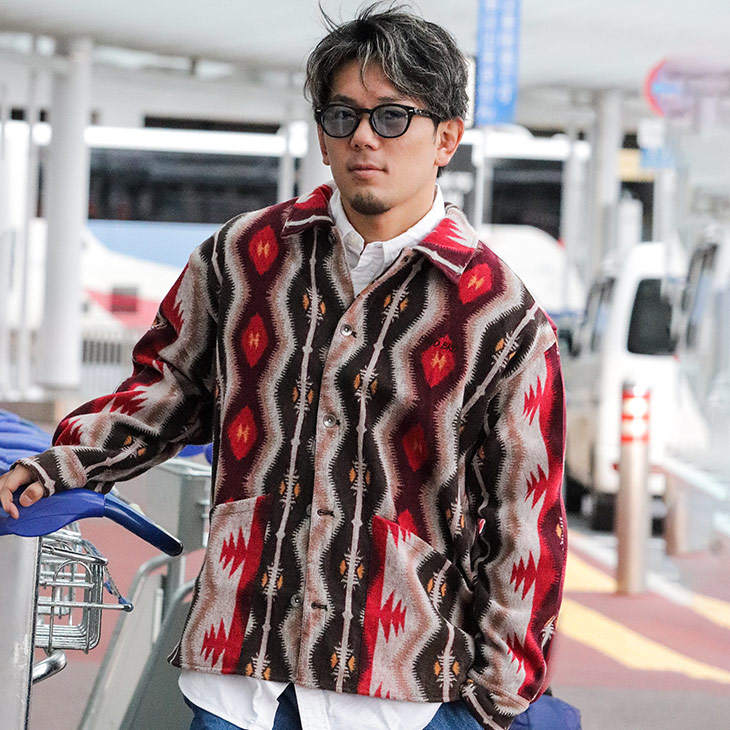 Native Pattern Jacquard Jacket