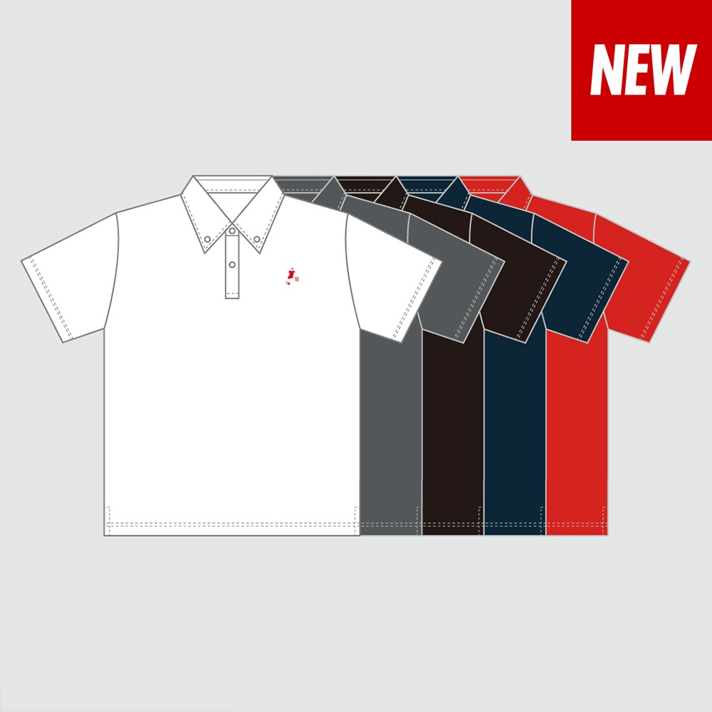 予約販売＿選手シルエット刺繍 ポロシャツ