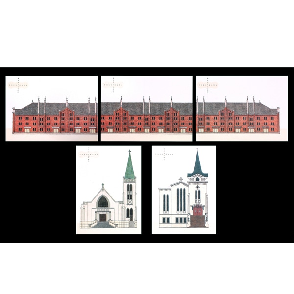 島口暉生画「横浜歴史的建造物」ポストカードBOX