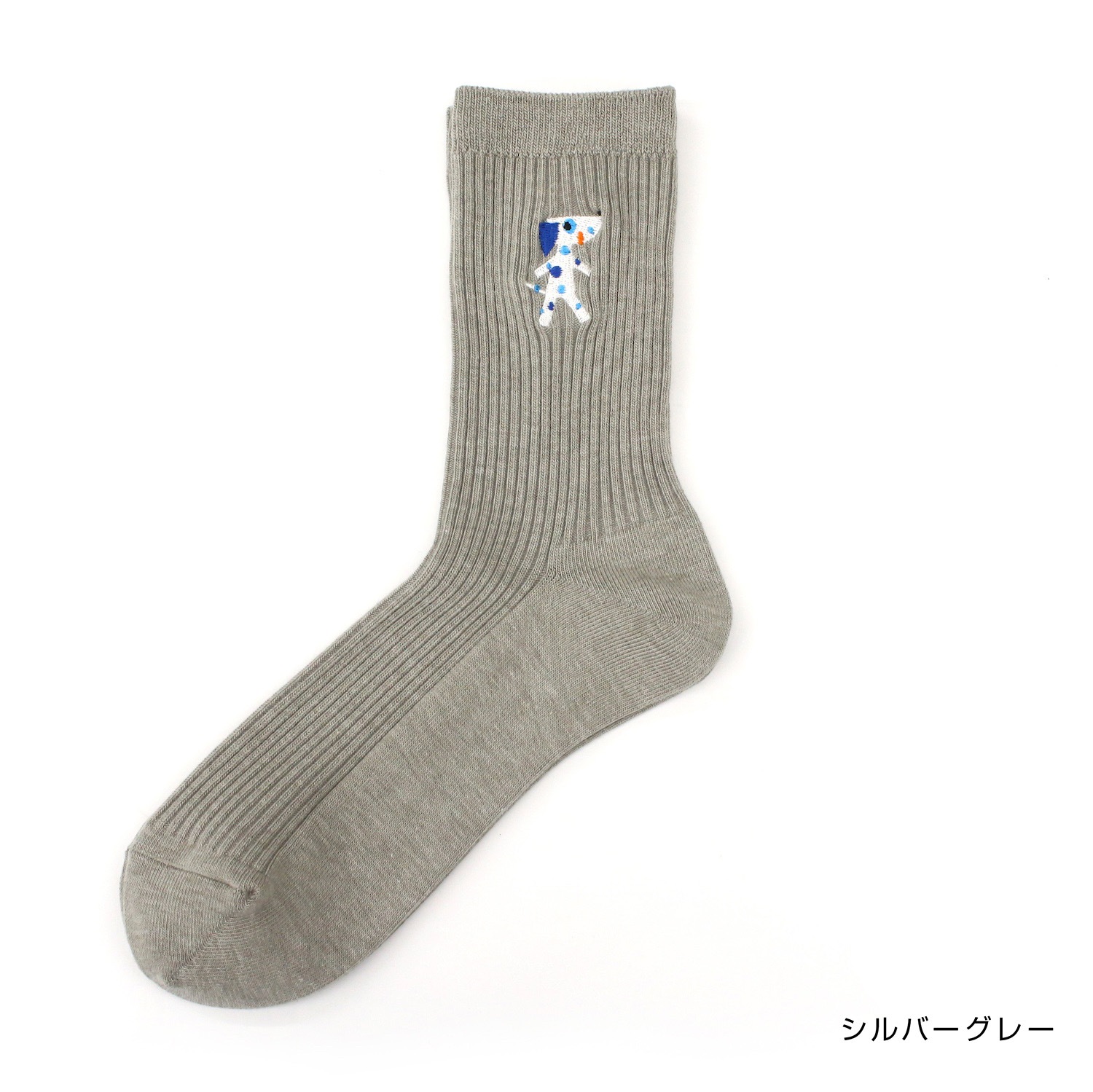 靴下屋×ブルーダル　刺繍ソックス