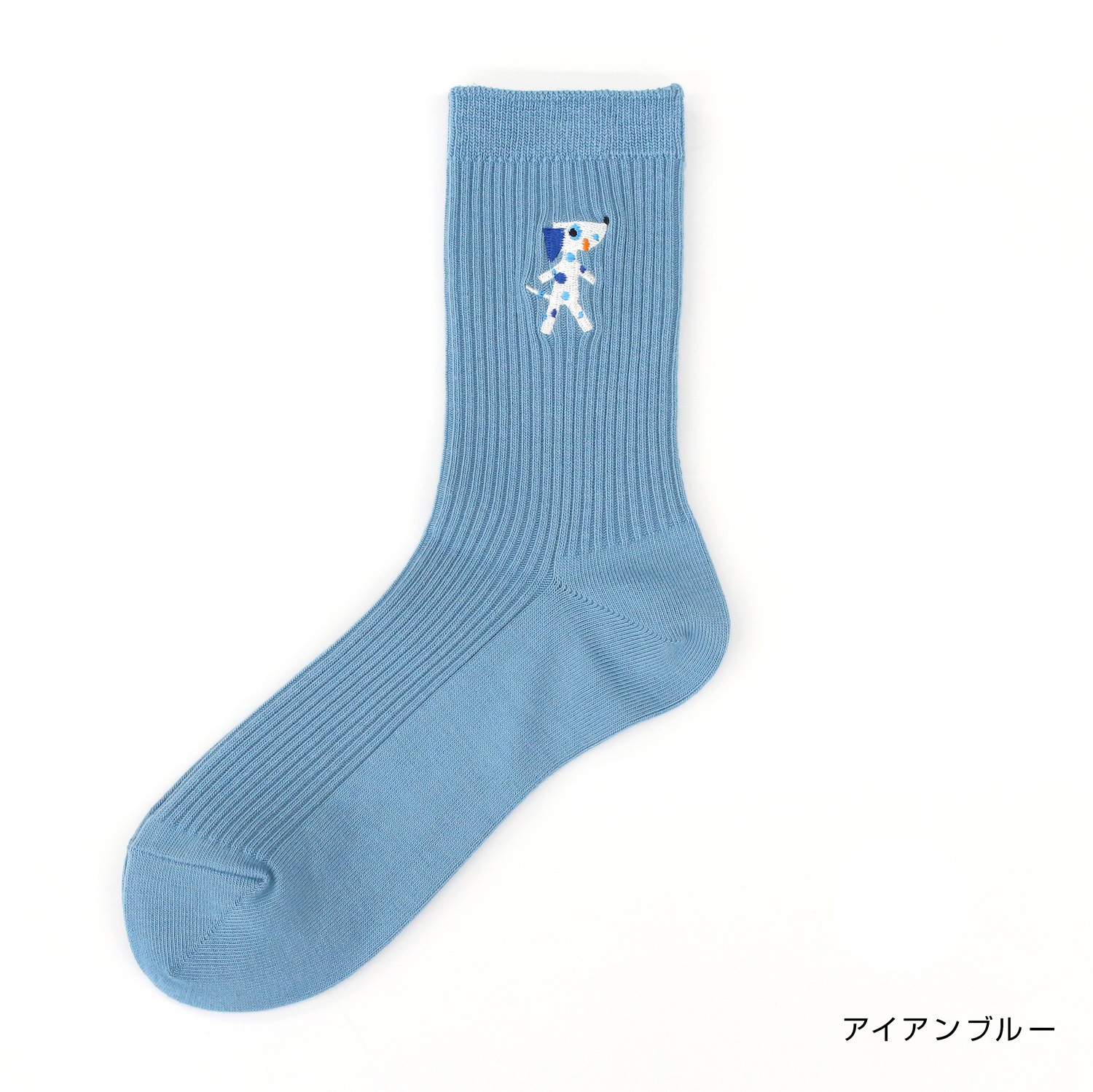靴下屋×ブルーダル　刺繍ソックス