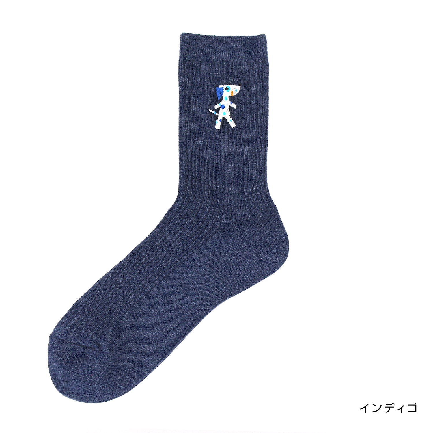 靴下屋×ブルーダル　刺繍ソックス