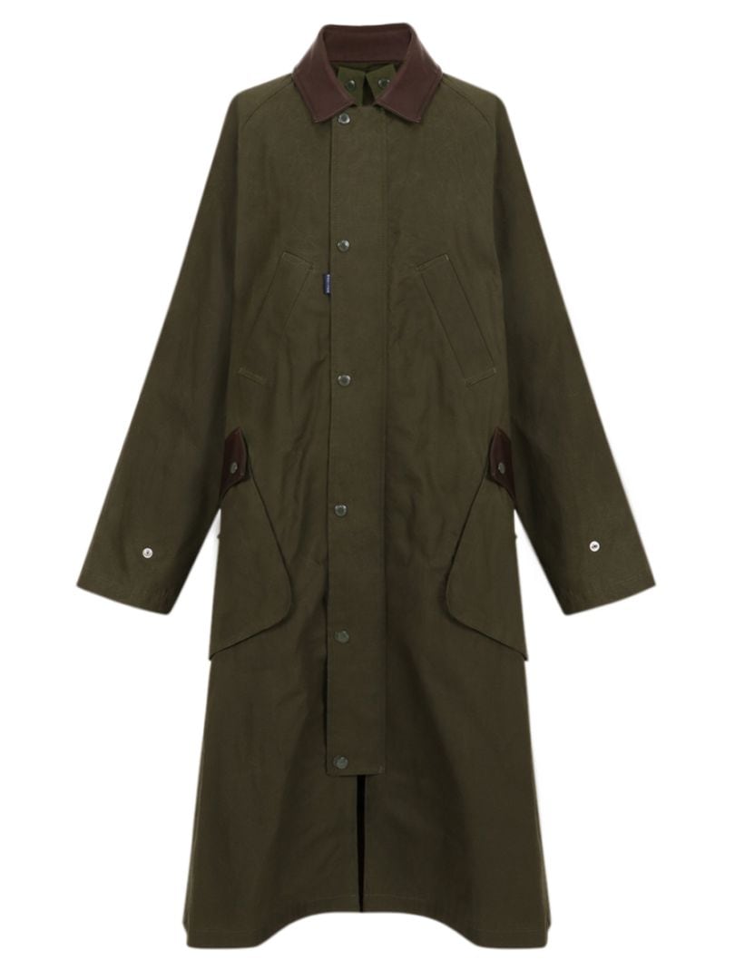 極美品 MADISONBLUE ウール ベロア オフィサーコート カーキ XS HUNTING LONG CT WAXED CLOTH | COAT | MADISONBLUE