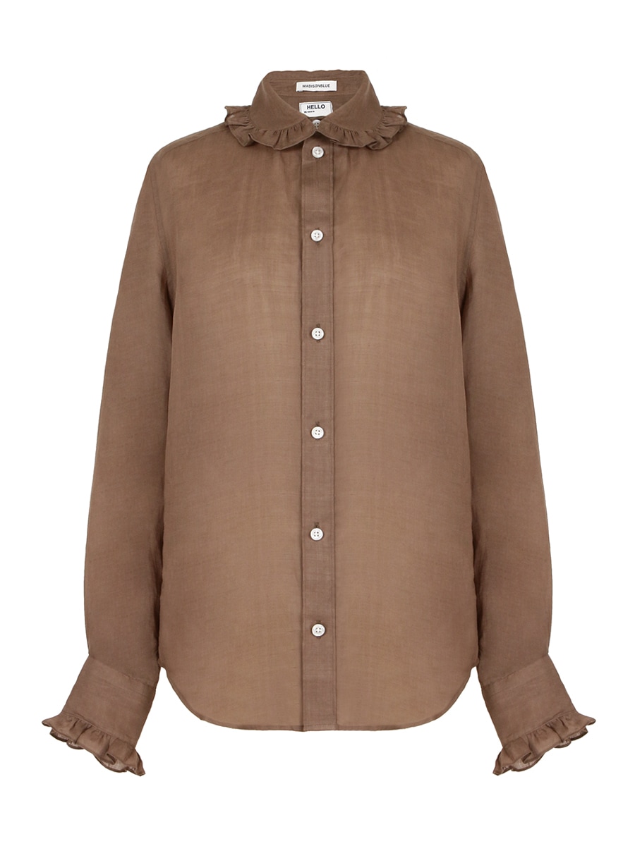 マディソンブルー　ROUND COLLAR FRILL シャツ ROUND COLLAR FRILL SH L.OX | 2023FW | MADISONBLUE