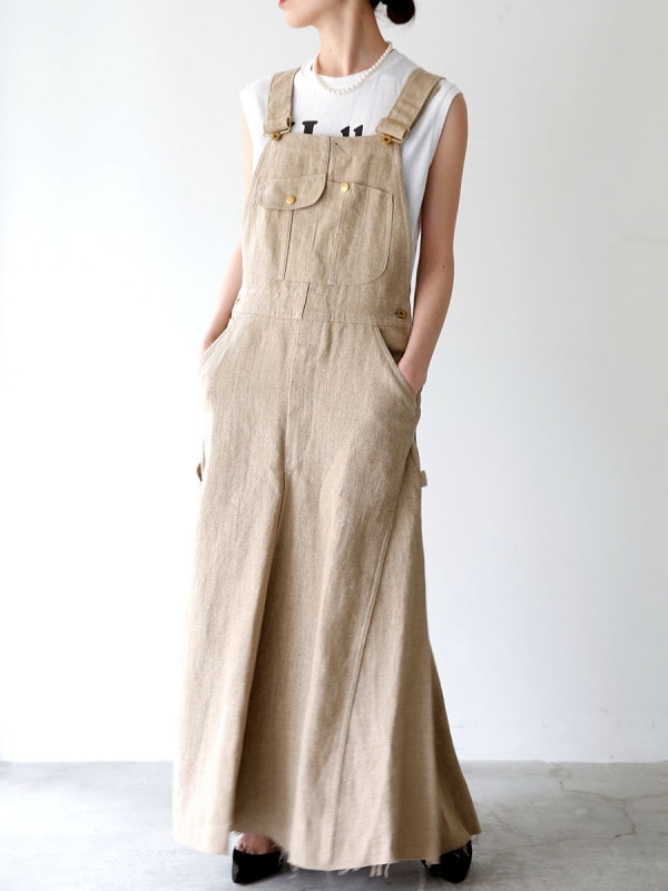 JUMPER SKIRT MAXI HEAVY LINEN