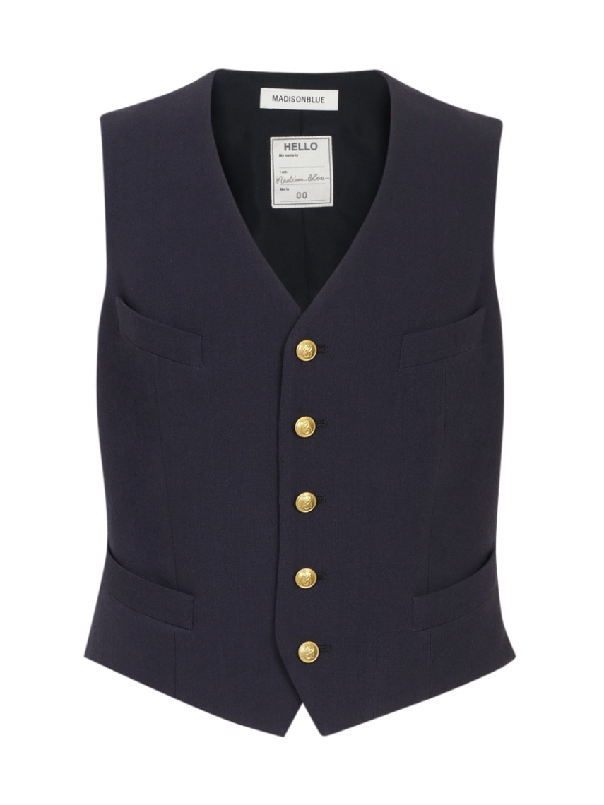 ✨美品 ✨MADISONBLUE DRESS VEST WOOL CANVAS 新品】MADISONBLUE DRESS VEST WOOL CANVAS