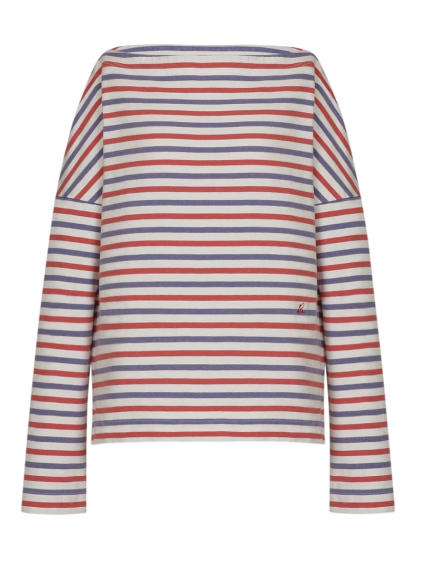 BORDER BOAT NECK PO（OZW) | CUT&SEWN | MADISONBLUE