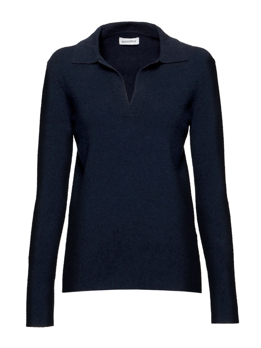 SKIPPER POLO KN FUZZY | KNIT | MADISONBLUE