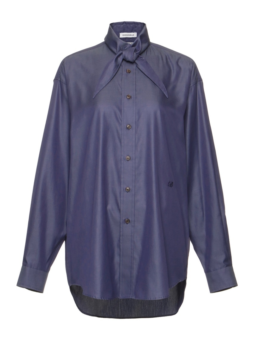 SCARF COLLAR SH CHAMBRAY | SHIRT/BLOUSE | MADISONBLUE